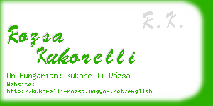 rozsa kukorelli business card